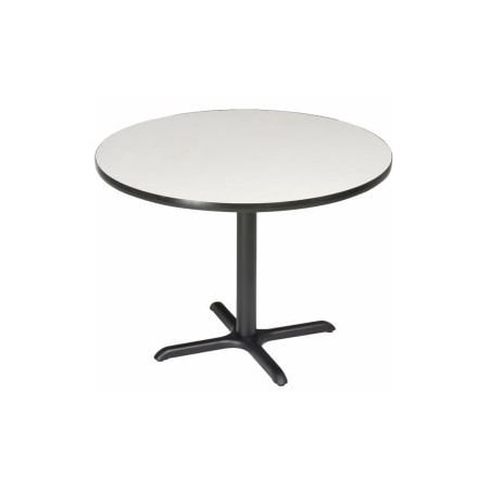 National Public Seating Interion 36" Round Counter Height Restaurant Table, Gray 695803GY